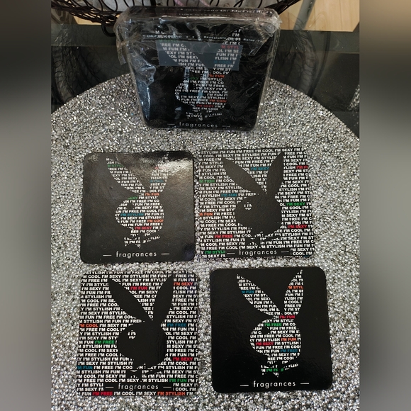 PLAYBOY Other - Vintage Playboy Fragrances Coasters Set Of 8